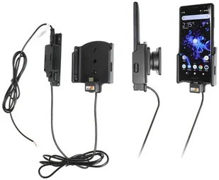 Brodit AB Uchwyt do Sony Xperia XZ2 Compact z wbudowaną ładowarką samochodową do profesjonalnego montażu 727052 - Uchwyty samochodowe do telefonów - miniaturka - grafika 2