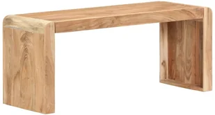 VidaXL Lumarko Ławka, 110x38x46 cm, lite drewno akacjowe 323584 VidaXL - Ławki do przedpokoju - miniaturka - grafika 11
