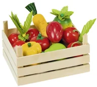 Zabawki AGD - Goki Warzywa i owoce w skrzyneczce - miniaturka - grafika 1