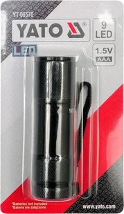 Yato Latarka YT-08570 9 LED Aluminium Czarny - Latarki - miniaturka - grafika 4