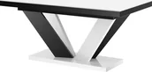 Stoły - Hubertus Stół VIVA 2 160256 x89 biały połysk/czarny połysk mix rozkładany HS-VIVA2-WB-MIX - miniaturka - grafika 1