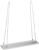 Kwietniki - Kwietnik wiszący 58x15x21 cm biały - miniaturka - grafika 1