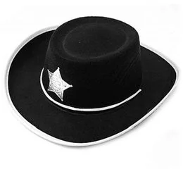 GoDan Kapelusz "Kowboj" z gwiazdą, czarny, roz. S KKGCS-YH - Dodatki do strojów karnawałowych - miniaturka - grafika 3