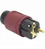 Złącza, przejściówki, adaptery - Elecaudio Elecaudio RS-34GW - wtyk sieciowy schuko EU posrebrzany, pozłacany RS-34GW - miniaturka - grafika 1