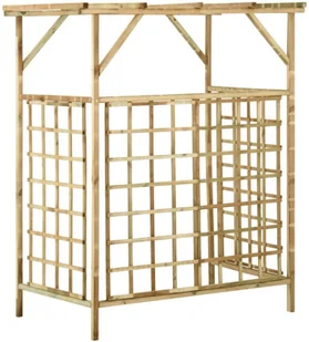 vidaXL Lumarko Pergola na dwa kosze na śmieci, impregnowane drewno sosnowe! 316063 - Kratki i pergole - miniaturka - grafika 5