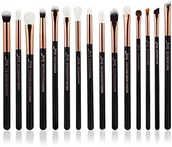 Eyelinery - Jessup zestaw pędzli z 15 profesjonalnych Make-Up-pędzli do Eyeliner i odcienie, z uchwytem z drewna z prawdziwego i syntetycznym do włosów. Perl kolory/czarny/różowy-złoty T157 BG25-157 - miniaturka - grafika 1