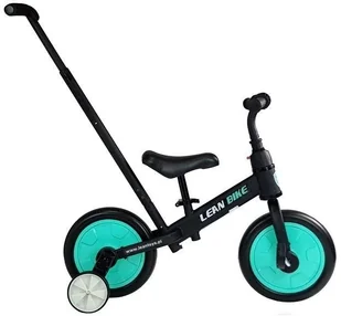 Import LEANToys Rower Biegowy Trójkołowy Na Pedały 3w1 Czarno-Miętowy LT-7679-0 - Rowerki biegowe - miniaturka - grafika 5