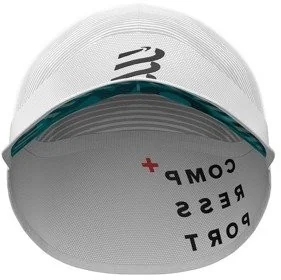 Compressport czapka biegowa z daszkiem ICE CAP biała - Czapki i chusty sportowe męskie - miniaturka - grafika 2