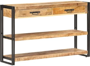 vidaXL Szafka, 120x30x75 cm, lite, surowe drewno mango 321802 - Szafki do salonu - miniaturka - grafika 16