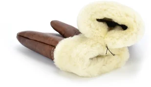 TMC Naturalleather Ciepłe brazowe rękawiczki skórzane z jednym palcem dziecięce - Rękawiczki dla dzieci - miniaturka - grafika 3