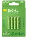 Ładowarki i akumulatory - GP Batteries 4 x akumulatorki AAA R03 ReCyko 1000 Series Ni-MH 950mAh 100AAAHCE-5EB4 - miniaturka - grafika 1