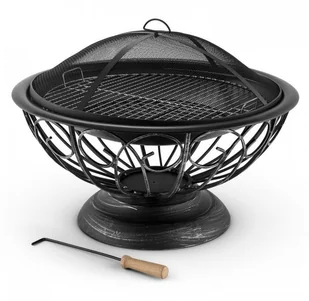 Blumfeldt Blumfeldt Tulip Misa paleniskowa 75cm Grill Osłona przed iskrami Stal oksydowana GDI3-Tulip - Paleniska ogrodowe - miniaturka - grafika 10