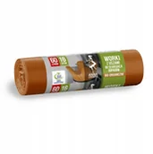 Worki na śmieci - Anna Zaradna WORKI NA ŚMIECI Z USZAMI DO SEGREGACJI ODPADÓW BIO 60L 16 SZTUK BRĄZOWE 5903936039494 - miniaturka - grafika 1