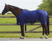 Derki dla konia - QHP Derka siatkowa BASIC - navy 6136 - miniaturka - grafika 1