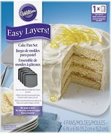 Formy do ciast - Wilton 2105 5748 forma do pieczenia, aluminium, srebrny, 15 x 15 x 2 cm, 4 jednostek 2105-5748 - miniaturka - grafika 1