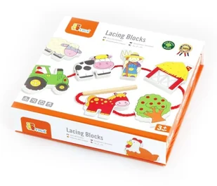 VIGA Klocki - życie na farmie (1556) - Układanki dla dzieci - miniaturka - grafika 3