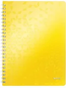 Notesy i bloczki - Leitz Kołonotatnik Wow A4 W Kratkę Z Okładką Z Pp Żółty 134L957 - miniaturka - grafika 1