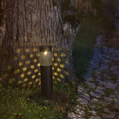 Lampy ogrodowe - Best Season Lampa solarna LED Blace czarna, wysokość 39 cm - miniaturka - grafika 1