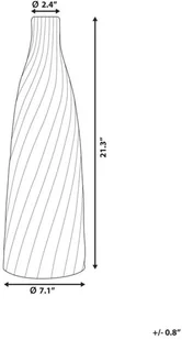 Beliani Wazon dekoracyjny biały 54 cm FLORENTIA - Poduszki ogrodowe - miniaturka - grafika 6