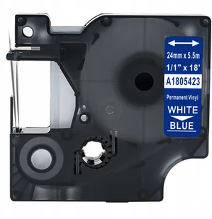 DYMO strefadrukarek.pl Taśma 1805423 winylowa 24mm x 5.5m niebieska biały nadruk - zamiennik | OSZCZĘDZAJ DO 80% - ZADZWOŃ! 730811399 PROMOCJA! RH-1805423 - Dodatki do drukarek i skanerów - miniaturka - grafika 4