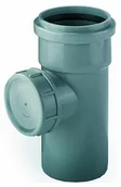 Łączniki, trójniki, kształtki - Pipelife Rewizja do kanalizacji wewnętrznej 110 mm szara 3496100225 - miniaturka - grafika 1