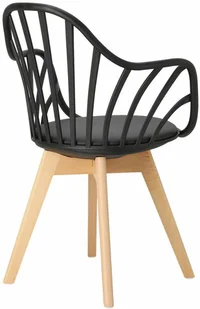 Intesi Krzesło Sirena z podłokietnikami czarne - Krzesła - miniaturka - grafika 3