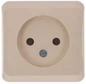 Wyłączniki światła i elektryczne - Schneider Electric Gniazdo pojedyncze 2P PRIMA beżowy - miniaturka - grafika 1