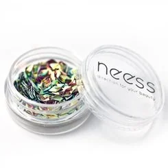 Neess Blink Jet, ozdoba na paznokcie romby Złoto-Zielone, 1 g - Lakiery do paznokci - miniaturka - grafika 2