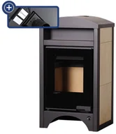 Wkłady kominkowe - HS Flamingo Piec BARMA 11/7 JAVOR 7 KW wymiennik El Regulacja - miniaturka - grafika 1