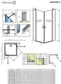 Kabiny prysznicowe - Radaway Nes KDD II 90x100x200 100310900101/100311000101 - miniaturka - grafika 1