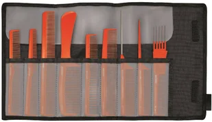 Jaguar zestaw grzebieni 9 szt., pomarańczowy SIL.ZES.GRZ POM. - Szczotki i grzebienie do włosów - miniaturka - grafika 2