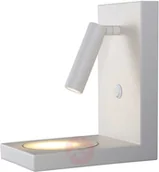 Lampy ścienne - Mantra Kinkiet LED Zanzibar z lampką do czytania, biały - miniaturka - grafika 1