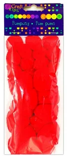 DP Craft Pompony akrylowe mix Czerwone - Zabawki kreatywne - miniaturka - grafika 3