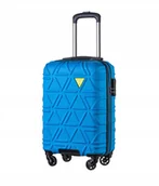 Walizki - Puccini Walizka Kabinowa Mała Niebieska ABS018C 7 - miniaturka - grafika 1