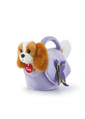 Maskotki i pluszaki - Trudi Piesek w liliowej torebce z motylkami - miniaturka - grafika 1