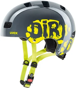 UVEX Uvex Kid 3 Dirtbike Grey-Lime (2017) - Kaski rowerowe - miniaturka - grafika 3