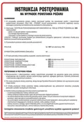 Tablice BHP - Znak informacyjny INSTRUKCJA POSTĘPOWANIA PODCZAS POŻARU - miniaturka - grafika 1