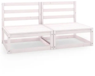 vidaXL 2-osobowa sofa ogrodowa biała lite drewno sosnowe 3075230 - Sofy ogrodowe - miniaturka - grafika 2