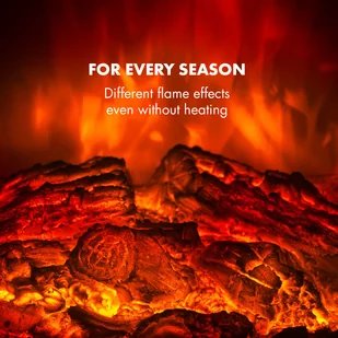 Klarstein Klarstein Bormio WH, kominek elektryczny, 950/1900 W, termostat, timer tygodniowy, biały FP9-Bormio W - Kominki elektryczne Klarstein Klarstein Bormio WH, kominek elektryczny, 950/1900 W, termostat, timer tygodniowy, biały FP9-Bormio W - Kominki elektryczne - miniaturka - grafika 7