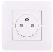 Gniazdka elektryczne - Solight Solight 5B142  Gniazdko SLIM PUSH, biały - miniaturka - grafika 1