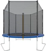 Trampoliny - Ultrasport Jumper trampolina ogrodowa, zestaw kompletny zawierający matę do skakania, siatkę bezpieczeństwa, wyściełane słupki do siatki i osłonę krawędzi, niebieski, 251 cm 331300000116 - miniaturka - grafika 1
