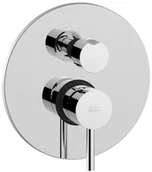 Baterie podtynkowe - Paffoni Bateria podtynkowa 2-drożna LIGHT z przełącznikiem mechanicznym chrom Rubinetterie LIG018CR - miniaturka - grafika 1