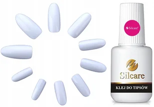 SILCARE Zestaw Tipsy Mleczne Migdałki 100szt+ Klej - Sztuczne paznokcie i akcesoria - miniaturka - grafika 2