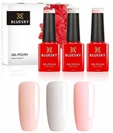Lakiery do paznokci - Bluesky Żelowy lakier do paznokci, zestaw Naked makaron. Misty D275, Winter Glow 80611, Bare Lingerie 80564. 3 x 5 ml, biały, różowy, pastelowy, kolor nudeowy Minis-D275-80611-80564 - miniaturka - grafika 1