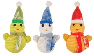 Flamingo Zabawka świąteczna sznurkowy bałwanek mix 15cm [518131] - Zabawki dla psów - miniaturka - grafika 5