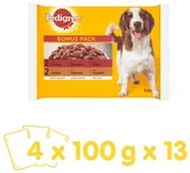Mokra karma dla psów - Pedigree Saszetki Dla Psa Z Wołowiną I Drobiem 13 X 4 X 100 G) - miniaturka - grafika 1