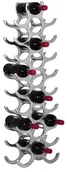 Pozostałe akcesoria barmańskie - Wohnling regał na wino wzornictwo aluminium srebrne uchwyty na butelki butelki przechowywanie WL1.253 - miniaturka - grafika 1