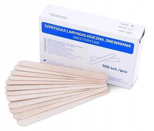 Szpatułki drewniane patyczki lekarskie 15cm 100szt - Depilacja - miniaturka - grafika 3