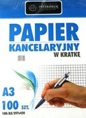 Szkolne artykuły papiernicze - Inter-druk Papier kancelaryjny w kratkę A3 100 arkuszy - miniaturka - grafika 1