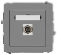 Gniazdka elektryczne - Karlik Deco szary mat gniazdo antenowe typu F 1xSAT) 27DGF-1 27DGF-1 - miniaturka - grafika 1